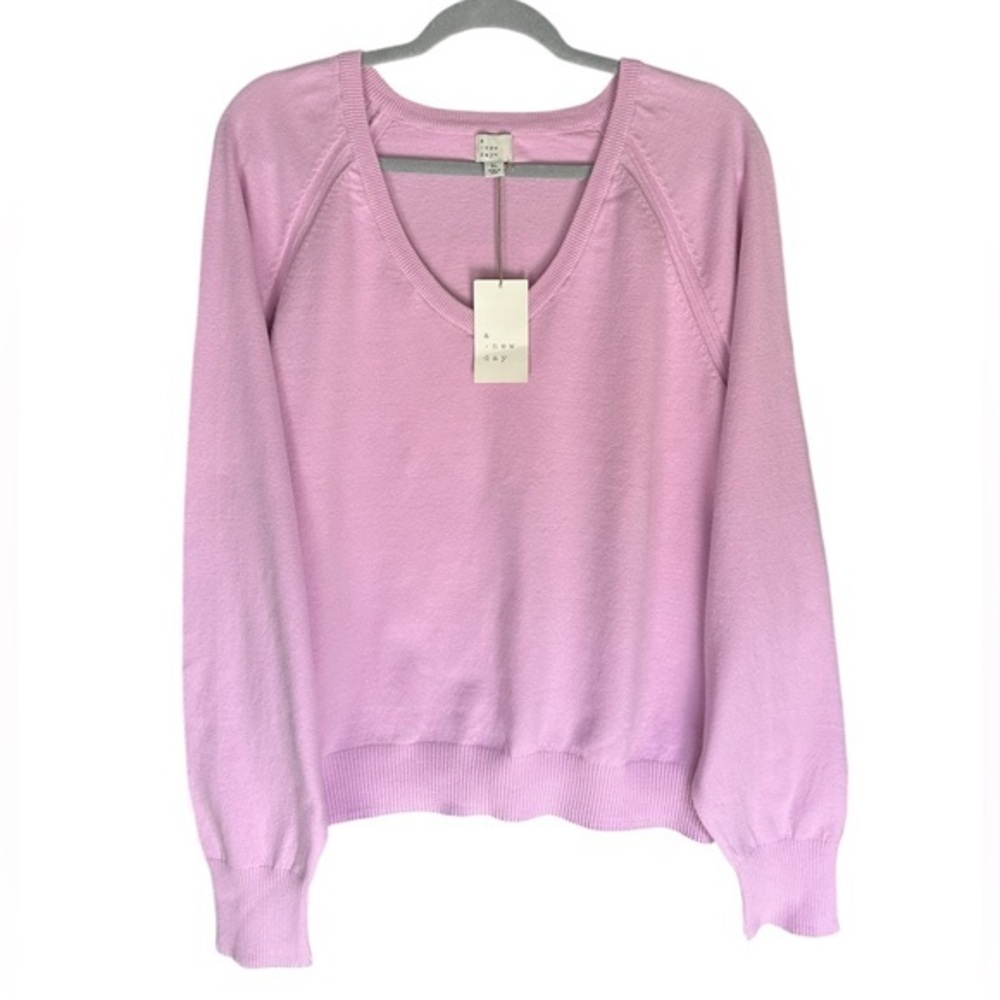 Soft Lavender V-Neck Sweater for Women - A New Day size XL